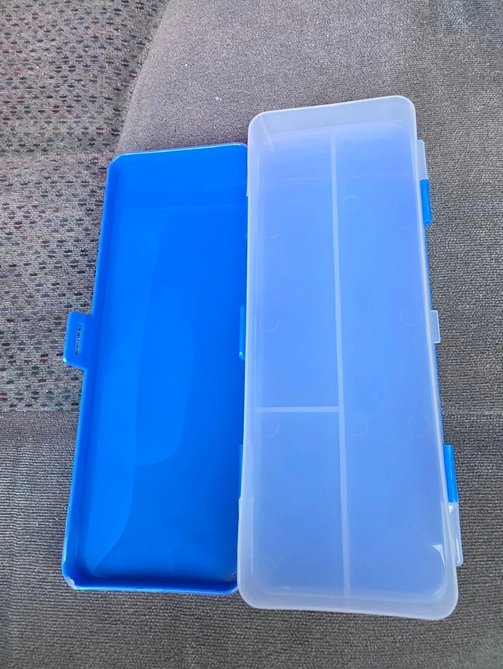 Portable Double-Sided  Large Capacity Pencil Case- Iridescent Blue BNIB